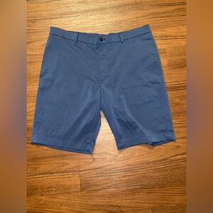 Walter Hagen Men’s Golf Shorts Blue Performance Stretch Flat Front Size 38